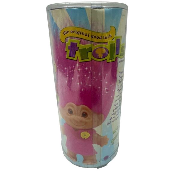 2005 GOOD LUCK MESSENGER TROLL - 3" DAM Troll Doll - NEW IN CONTAINER - Rare - Picture 3 of 8